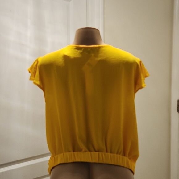 BRAND NEW ZENOBIA TOP CURVY V-NECK RUFFLE SLEEVE WOMEN'S BLOUSE - Picture 7 of 13